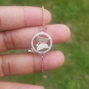 Rose gold Plated butterfly adjustable bracelet
